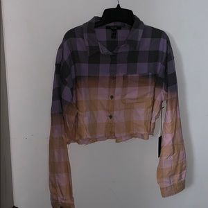 Crop flannel top